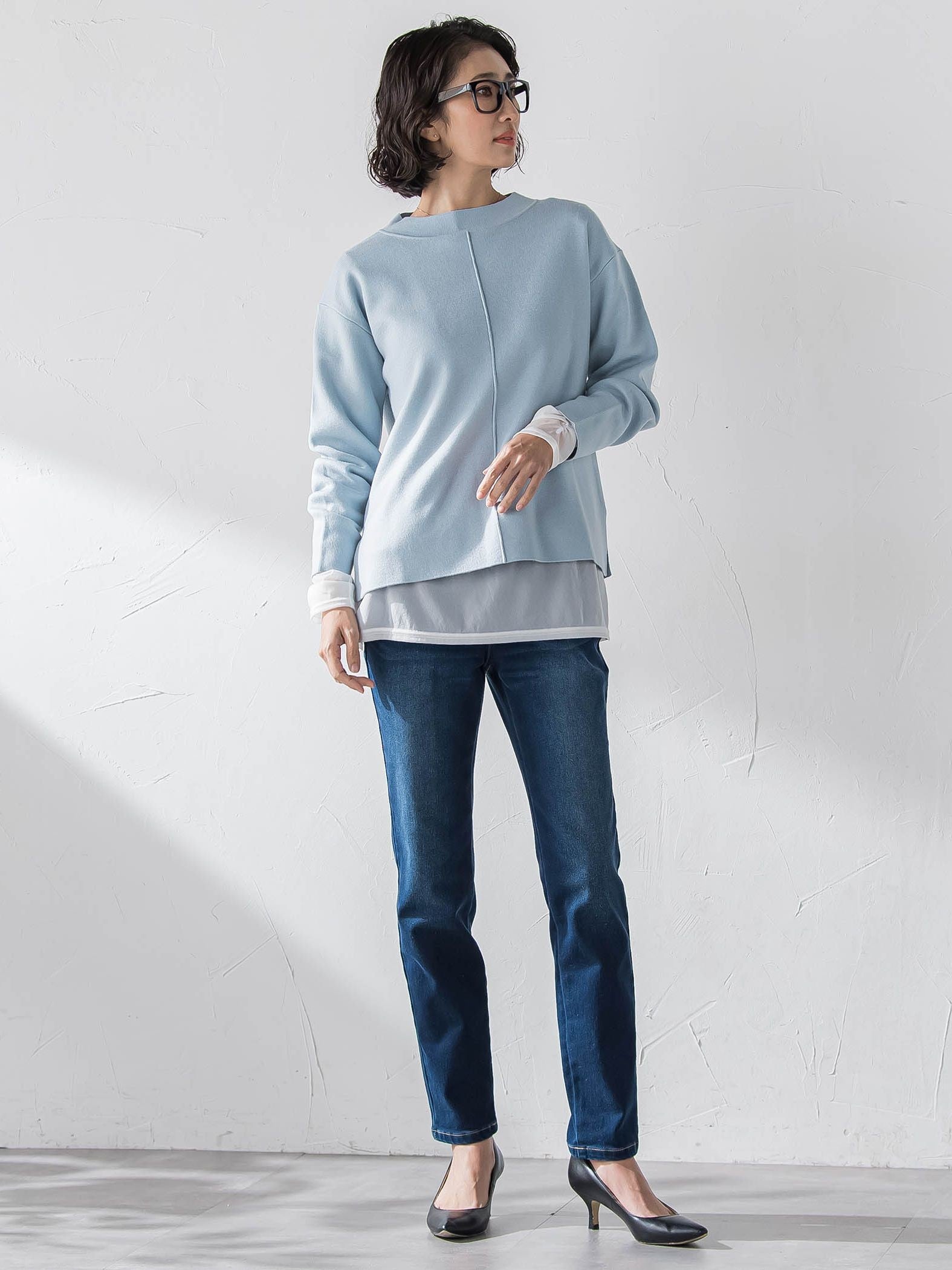 【WEB限定】”あたたか美脚”裏起毛デニム