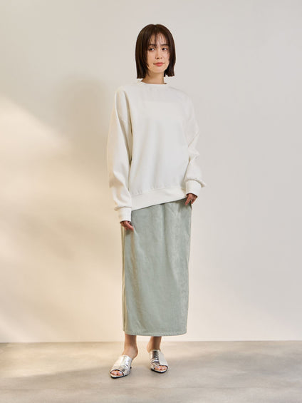 オーバーサイズダブルフェイスプルオーバー