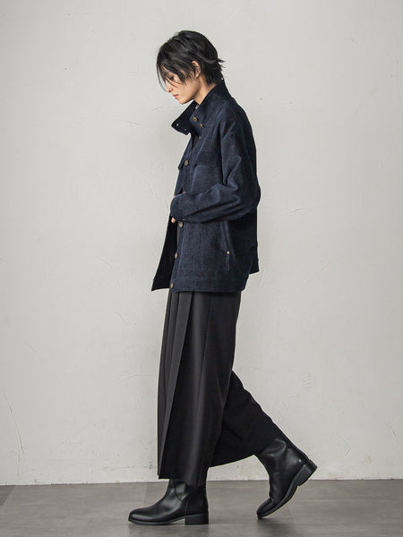 【カタログ掲載・一瞬で楽とキレイを叶える】ナチュラルストレッチプリーツキュロットパンツ≪セットアップ対応≫