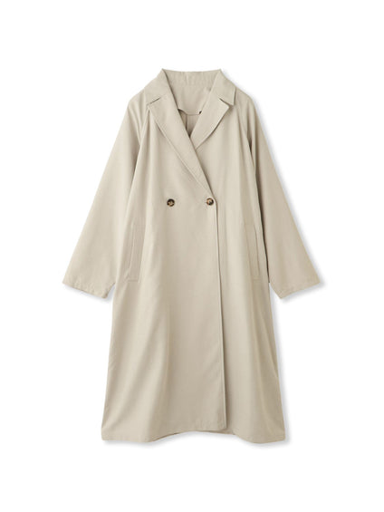 スウェードライクピーチガウントレンチコート