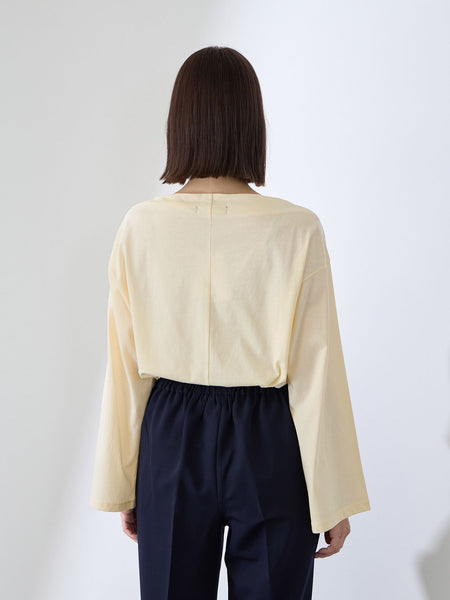 ハイゲージ天竺ボートネックプルオーバー