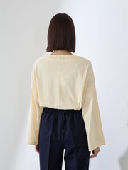 ハイゲージ天竺ボートネックプルオーバー