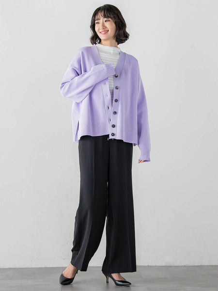 ハイストレッチカルゼワイドパンツ