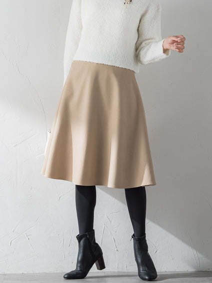 【XSサイズ展開あり】冬仕様 美シルエットフレアスカート ≪洗濯機で洗える≫