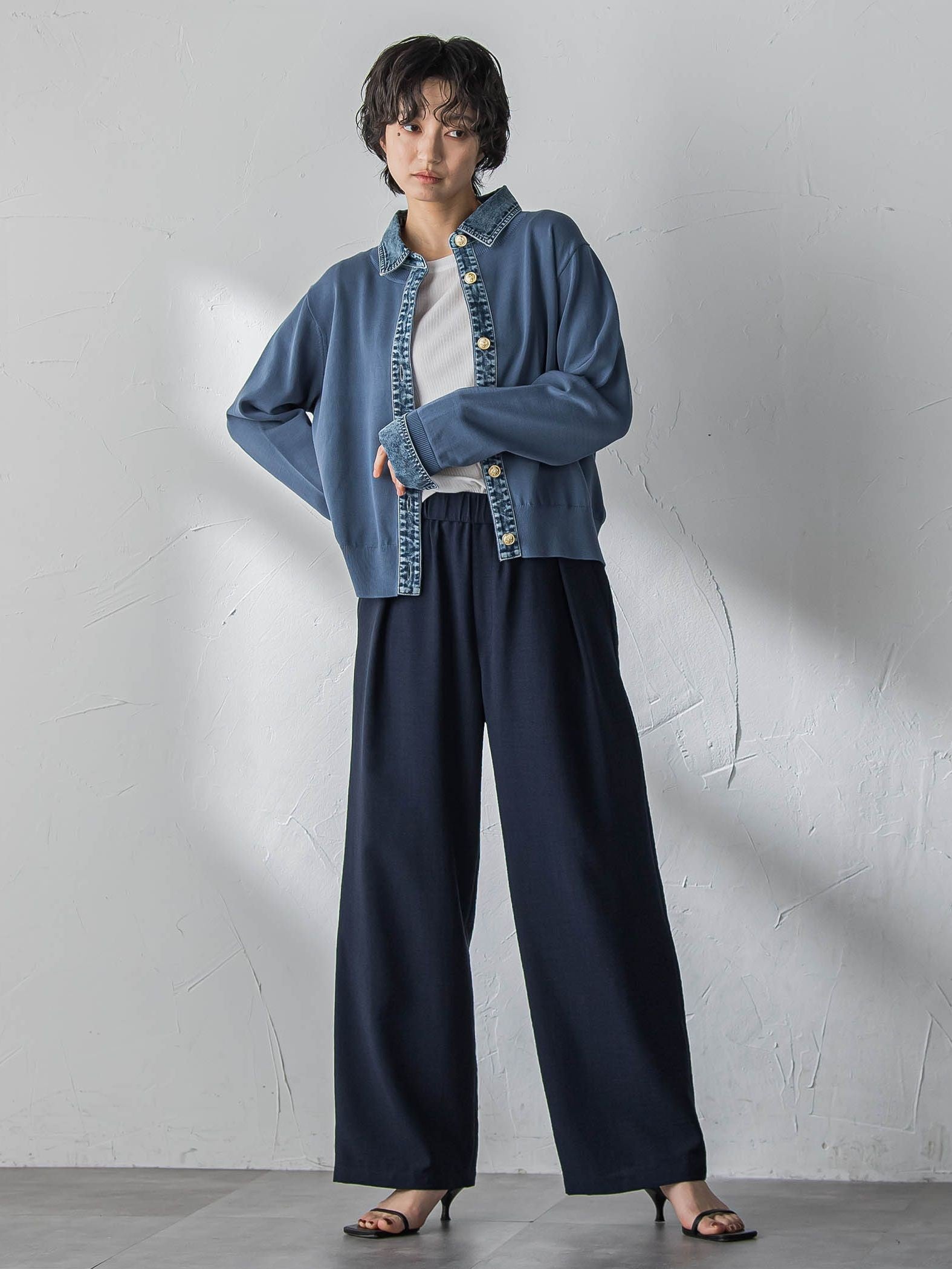 ”肌が喜ぶ”前後2WAYクルーネックロンT≪手洗い可能≫