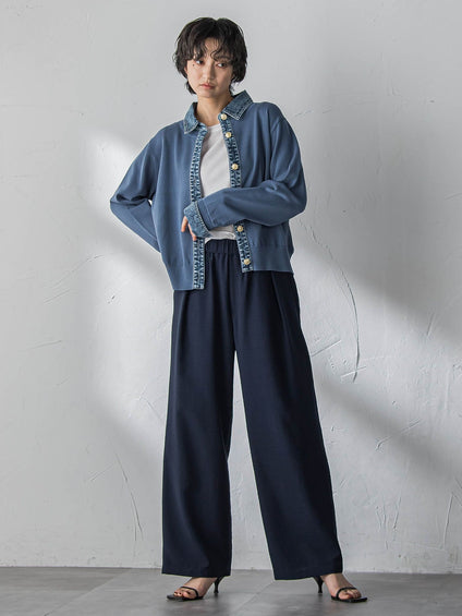 ”肌が喜ぶ”前後2WAYクルーネックロンT≪手洗い可能≫