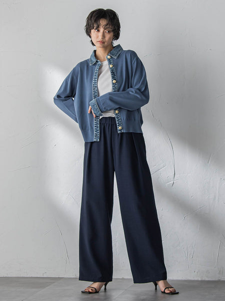 ”肌が喜ぶ”前後2WAYクルーネックロンT≪手洗い可能≫