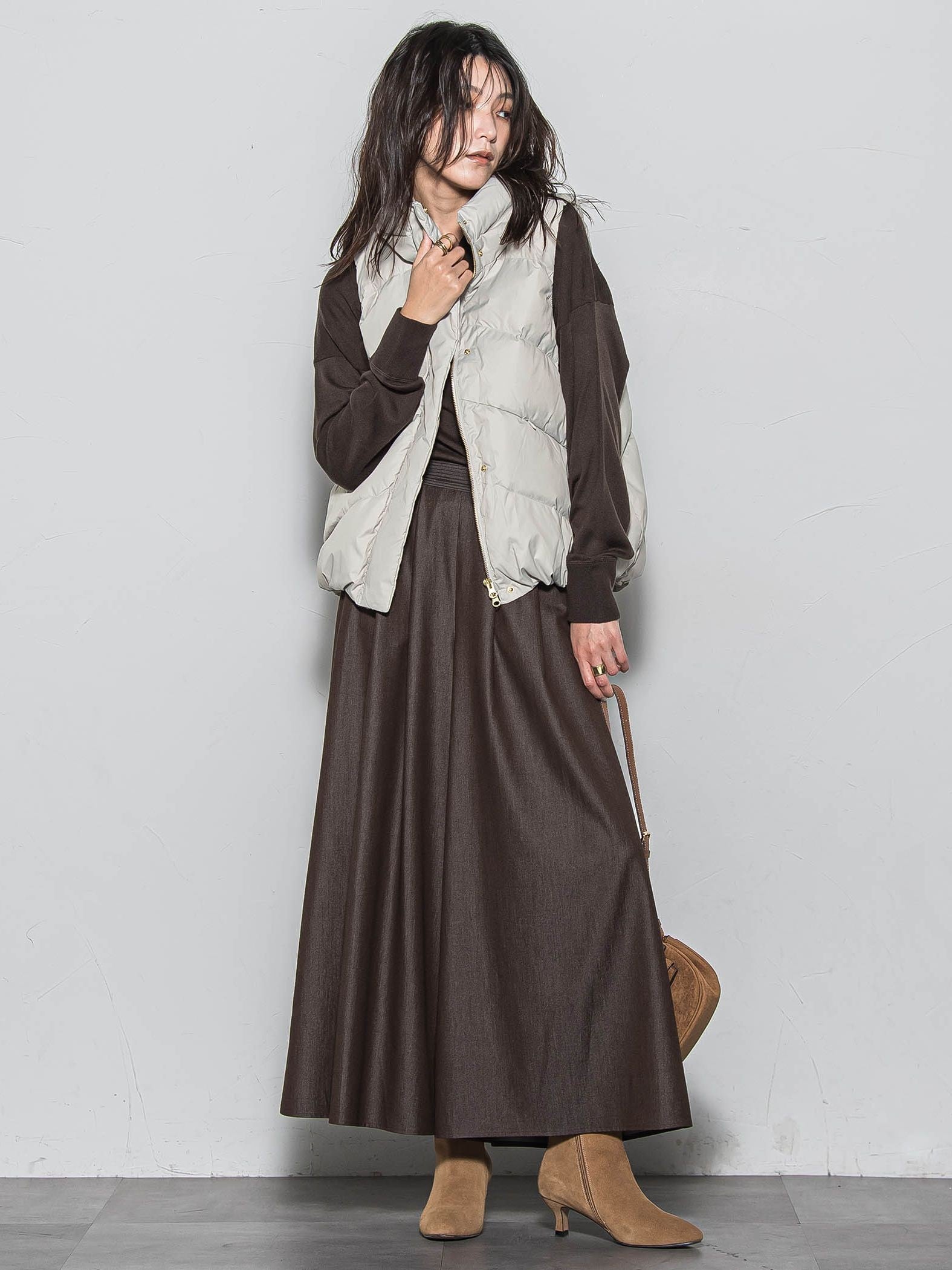 【WEB限定】スタンドカラーダウンベスト