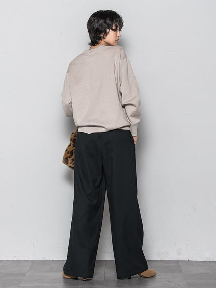 【WEB限定】刺繍ロゴニットプルオーバー≪洗濯機で洗える≫