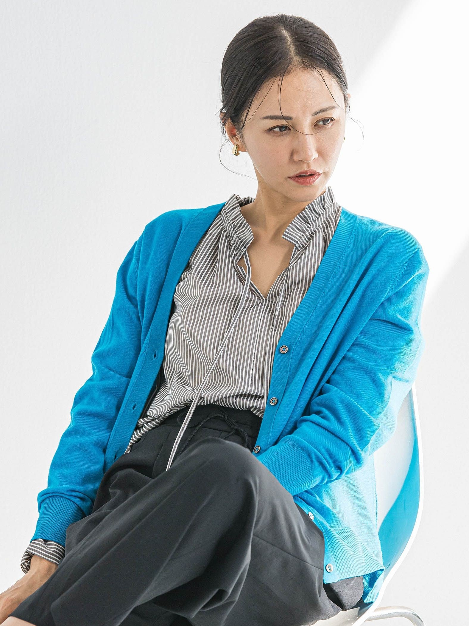 【WEB限定】ベーシックウールカーディガン≪洗える≫