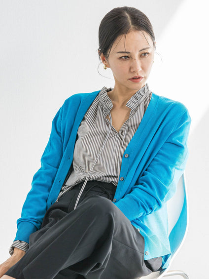 【WEB限定】ベーシックウールカーディガン≪洗える≫