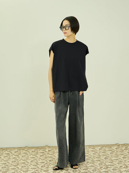 コットンソロナフレンチスリーブTシャツ