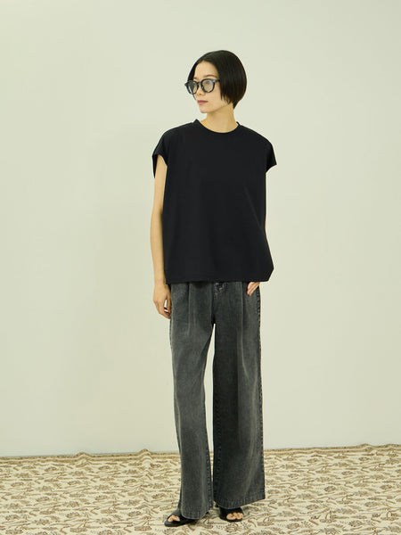 コットンソロナフレンチスリーブTシャツ
