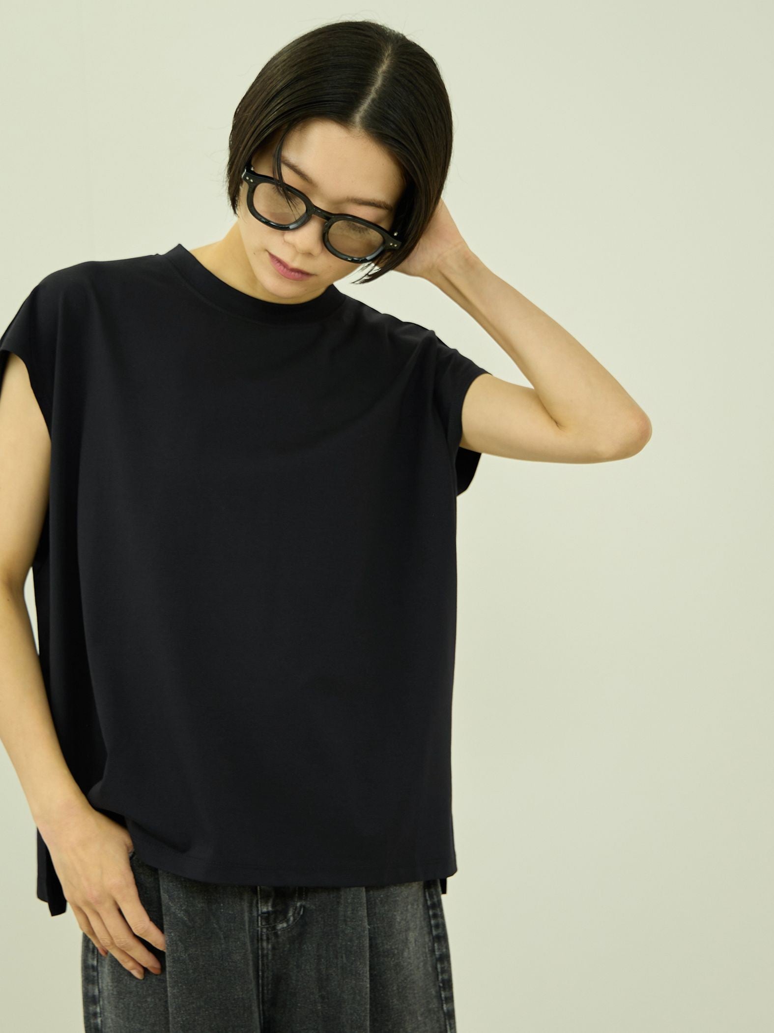 コットンソロナフレンチスリーブTシャツ