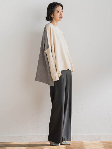 エクセレントウォーム裏起毛ワイドパンツ