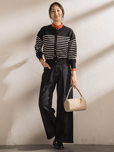 【WEB限定】クルーネックカーディガン≪11号あり/洗える≫