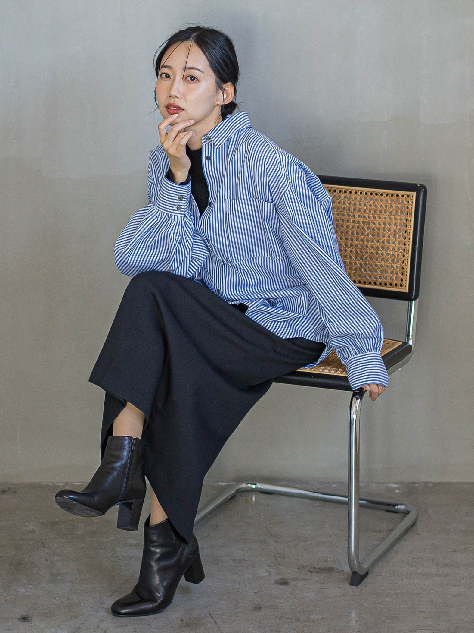 ボリュームスリーブシャツ≪洗濯機で洗える≫