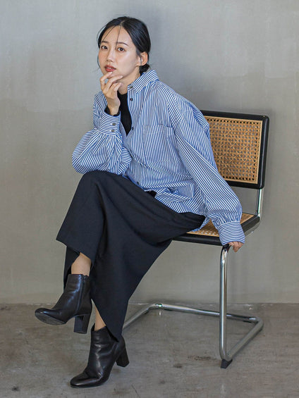 ボリュームスリーブシャツ≪洗濯機で洗える≫