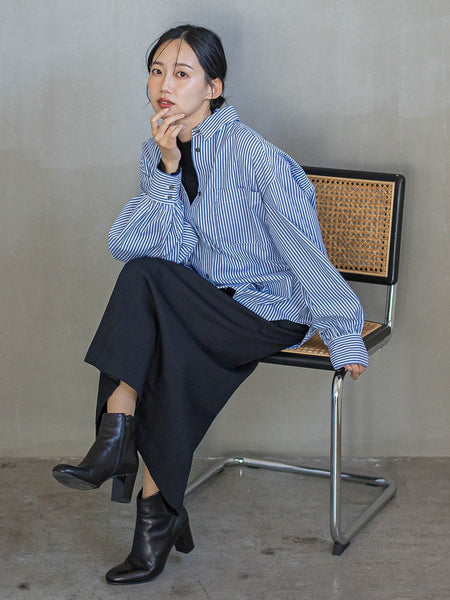 ボリュームスリーブシャツ≪洗濯機で洗える≫