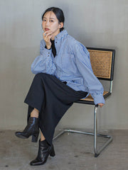 ボリュームスリーブシャツ≪洗濯機で洗える≫