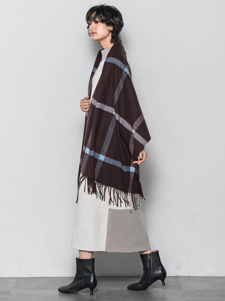 【WEB限定】スウェード×リブモックネックワンピース≪手洗い可能≫