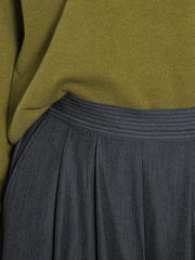 【新色追加】フレアヘムキュロットパンツ≪洗濯機で洗える≫