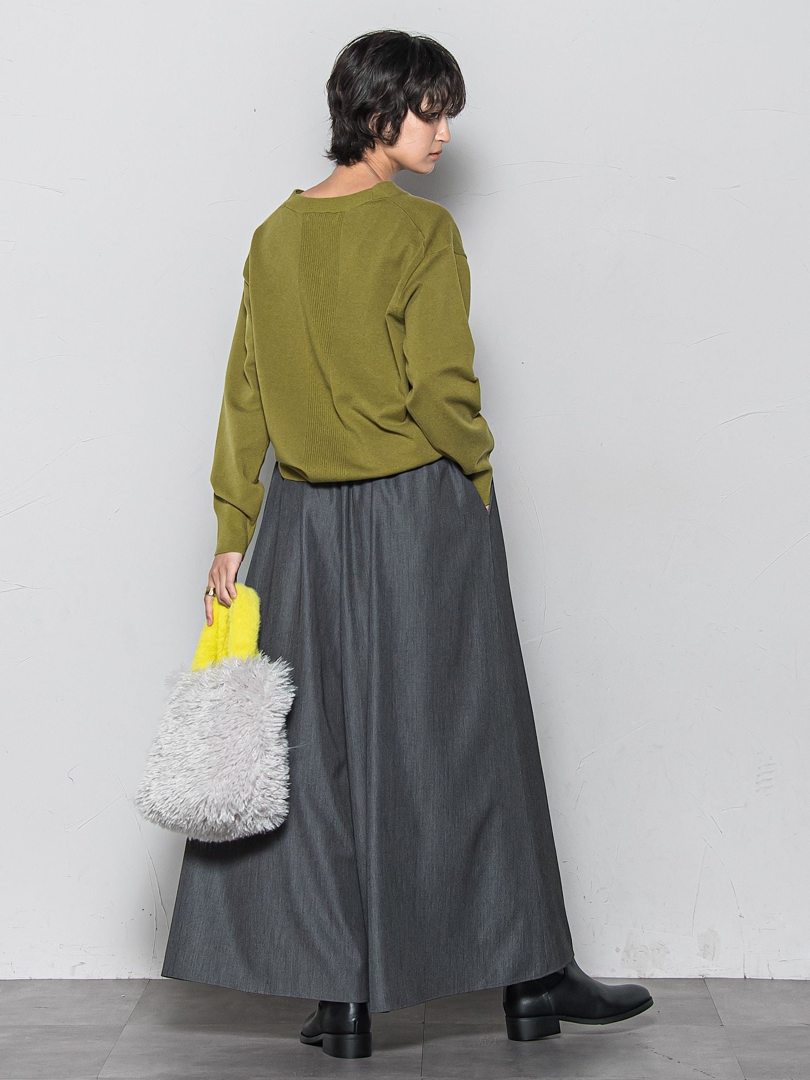 【新色追加】フレアヘムキュロットパンツ≪洗濯機で洗える≫