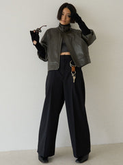 Gabardine tack trousers【日本製】≪手洗い可能≫