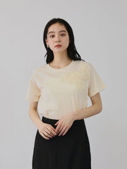 チュールフラワーモチーフプルオーバー