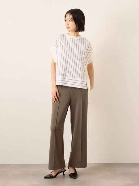 《予約販売》【ふんわり、きちんと。】ライトダンボールワイドパンツ≪手洗い可能≫