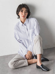 ドビーストライプシャツ