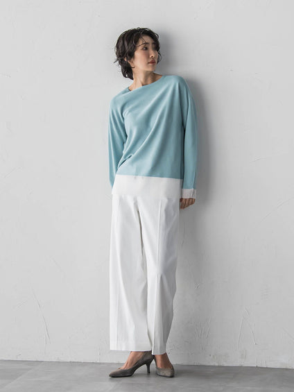 【大きいサイズ/新色追加】 ”多幸感アップ”ノンストレスニット