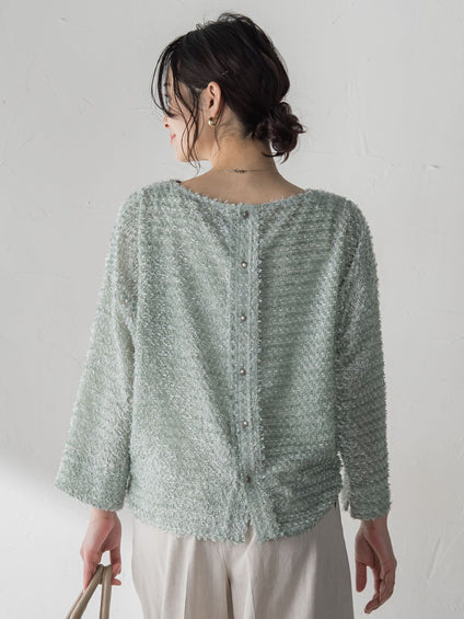 カットジャガードブラウス