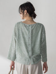 カットジャガードブラウス