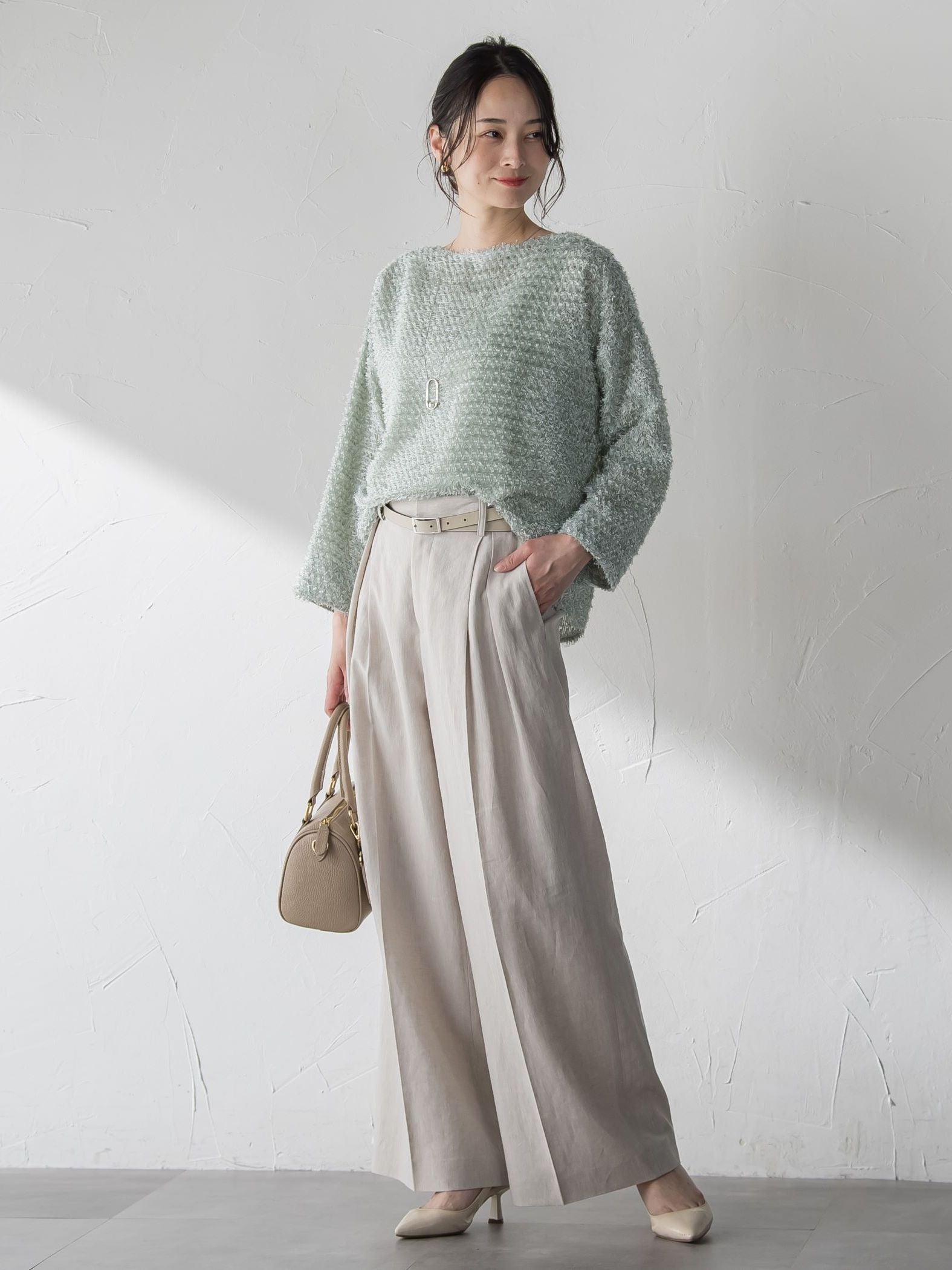 カットジャガードブラウス