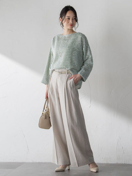 カットジャガードブラウス