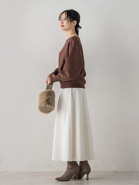 【新色追加】ラメドルマンVネックニット≪手洗い可能≫