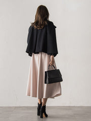 スタンドカラーショートコート