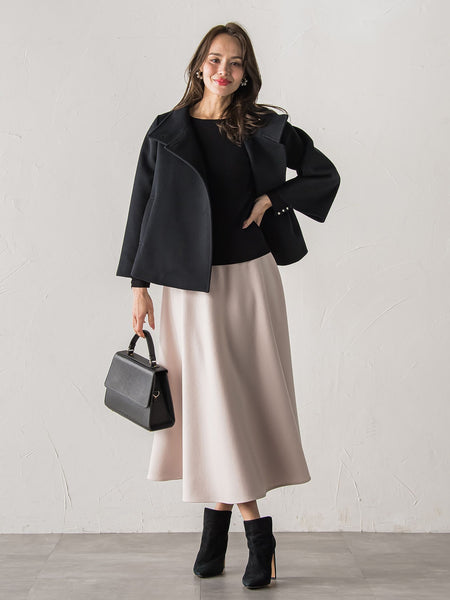 スタンドカラーショートコート