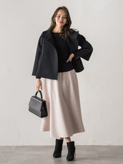 スタンドカラーショートコート