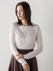 【WEB限定】吸湿発熱スムースストレッチカットソー