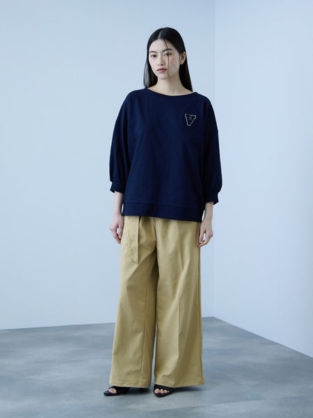 【大人の抜け感】ツイルチノワイドパンツ