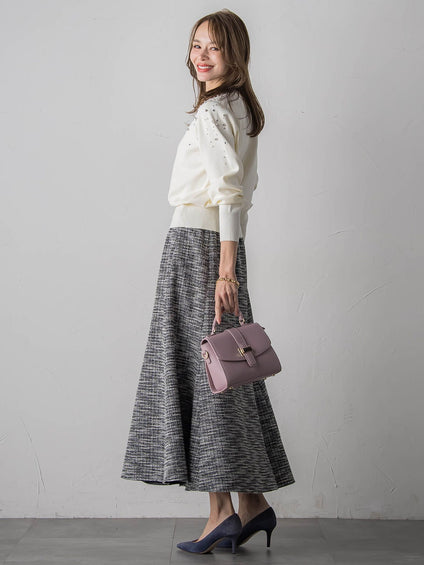 ツイードラメマーメイドスカート