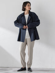 【大きいサイズ】シャンブレーショートトレンチ