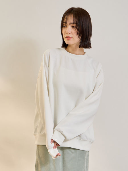 オーバーサイズダブルフェイスプルオーバー