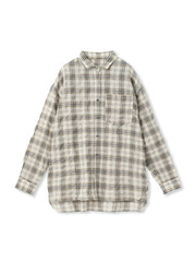 シュリンクチェック2WAYカシュクールシャツ