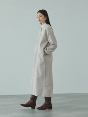 ソフトニットメルトンキーネックワンピース≪手洗い可能≫