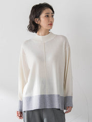 【大きいサイズ】ファインウールハイネックニット