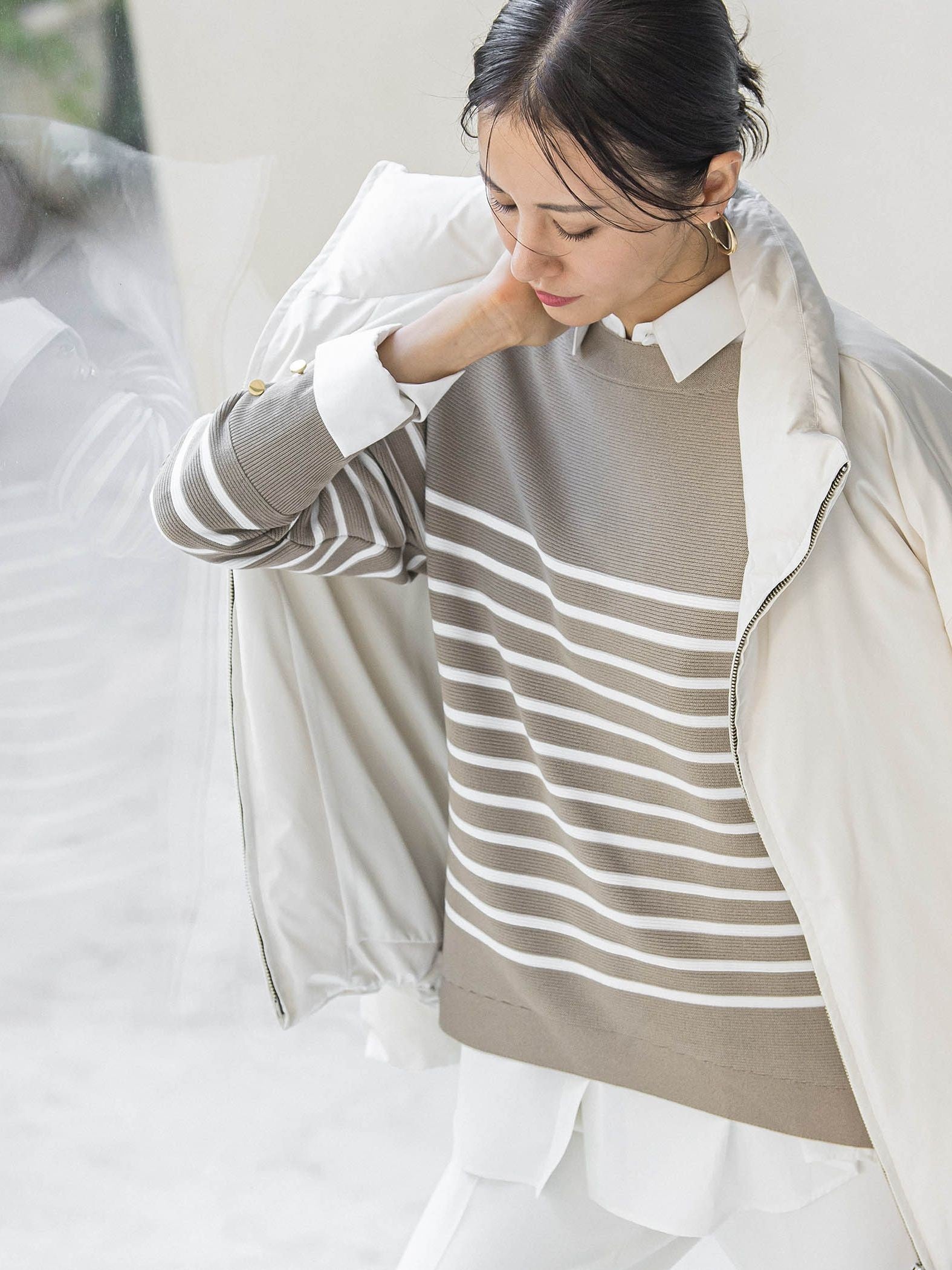 【WEB限定】ソデボタンガーターニット≪11号あり/洗える≫