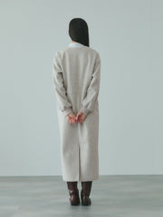 ソフトニットメルトンキーネックワンピース≪手洗い可能≫